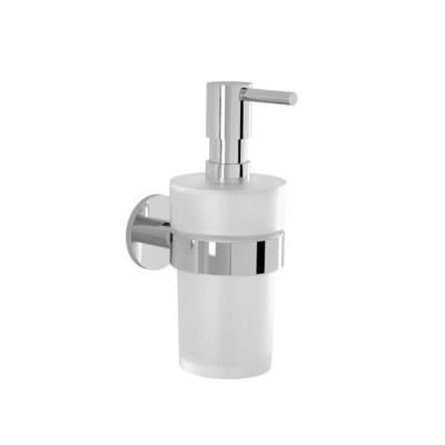 Dispensador sabão TOKIO REDONDO VIDRO FOSCO 72.5 x 178,2 x 116,3 mm