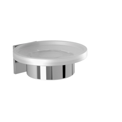 Saboneteira TOKIO QUADRADO VIDRO FOSCO 110 x 60 x 130 mm