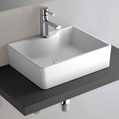 Lavatório de pousar EMOTION PORCELANA BRANCA 480 x 130 x 370 mm