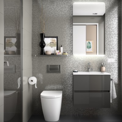 Movél FUSSION LINE 600 2 gavetas CINZA ANTRACITE BRILHO 598 x 540 x 450 mm