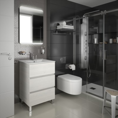 Movél FUSSION LINE 600 3 gavetas SBIANCATO 598 x 868 x 450 mm