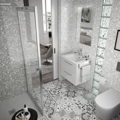 Movél FUSSION CHROME 600 2 gavetas BRANCO BRILHO 598 x 540 x 450 mm