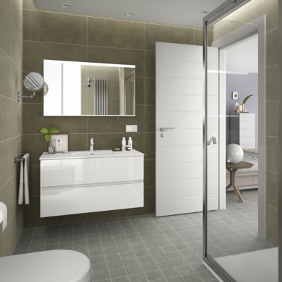 Movél FUSSION LINE 1000 2 gavetas BRANCO BRILHO 997 x 540 x 450 mm