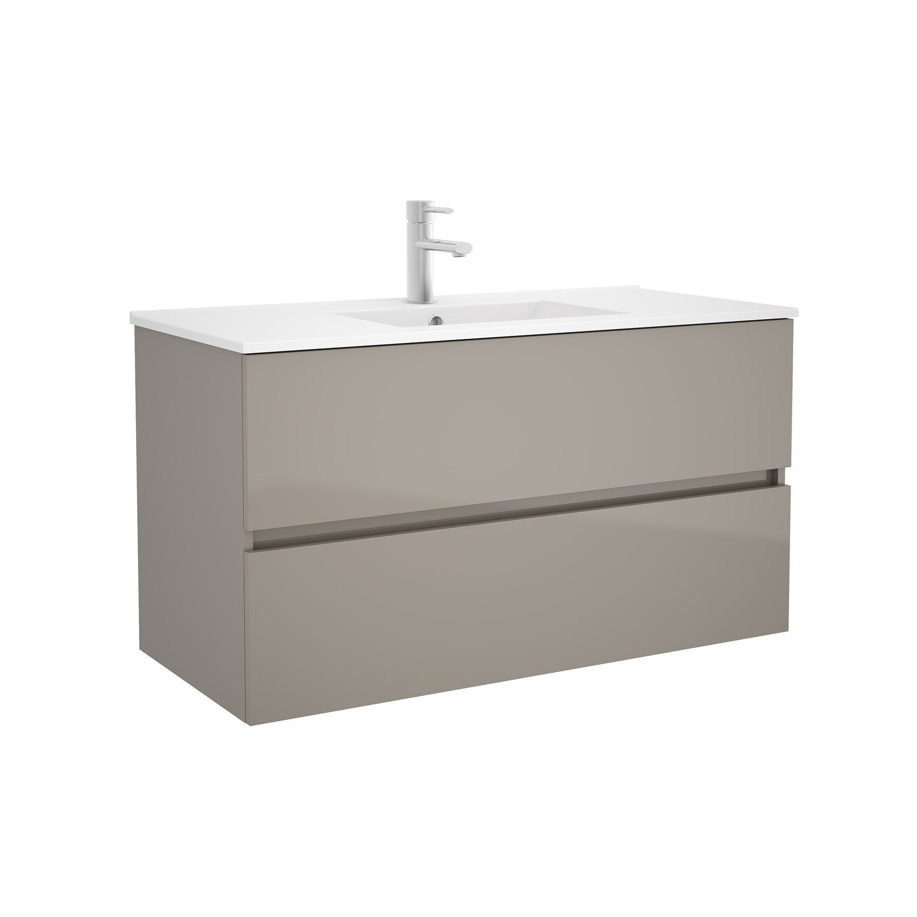 Movél FUSSION LINE 1000 2 gavetas TAUPE BRILHO 997 x 540 x 450 mm 1