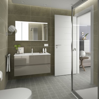 Movél FUSSION LINE 1000 2 gavetas TAUPE BRILHO 997 x 540 x 450 mm