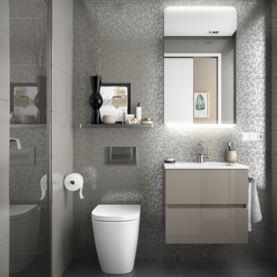 Movél FUSSION LINE 600 2 gavetas TAUPE BRILHO 598 x 540 x 450 mm