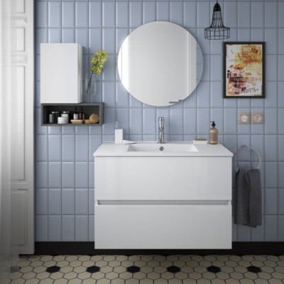 Movél FUSSION LINE 800 2 gavetas BRANCO BRILHO 797 x 540 x 450 mm