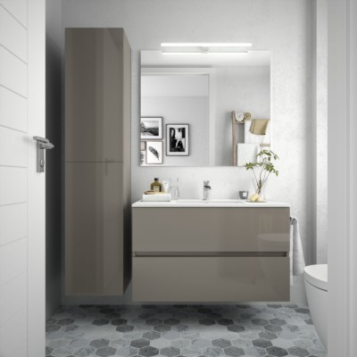 Movél FUSSION LINE 900 2 gavetas TAUPE BRILHO 897 x 540 x 450 mm