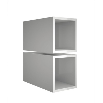 Dois cubos embelezadores ALLIANCE 250 para coqueta de 250 BRANCO BRILHO 217 x 244 x 428 mm