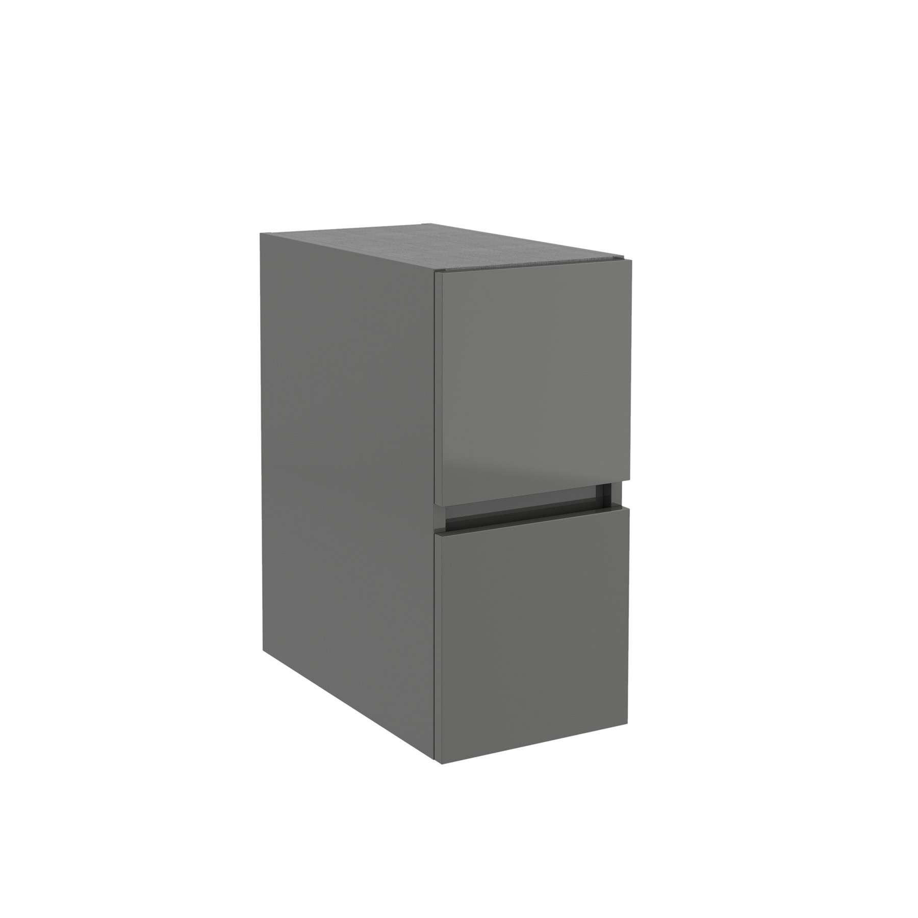 Coqueta FUSSION LINE 250 2 gavetas CINZA ANTRACITE BRILHO 250 x 540 x 450 mm