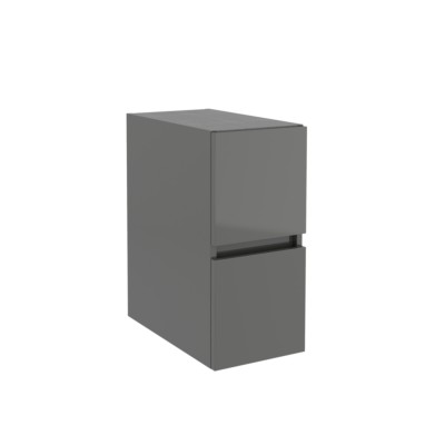 Coqueta FUSSION LINE 250 2 gavetas CINZA ANTRACITE BRILHO 250 x 540 x 450 mm