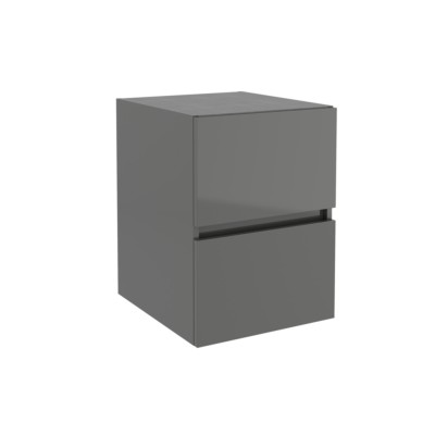 Coqueta FUSSION LINE 400 2 gavetas CINZA ANTRACITE BRILHO 400 x 540 x 450 mm