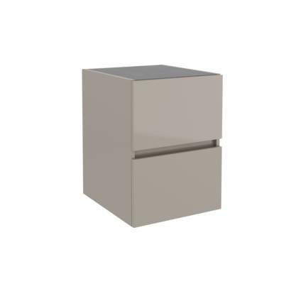 Coqueta FUSSION LINE 400 2 gavetas TAUPE BRILHO 400 x 540 x 450 mm