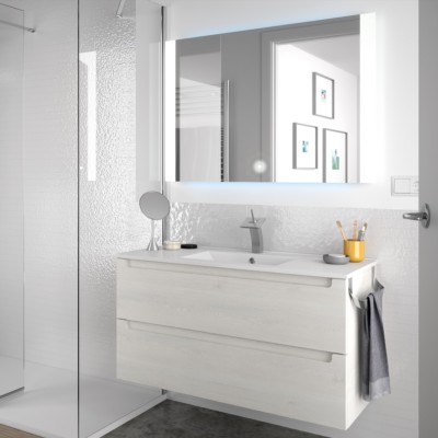 Movél MONTERREY 1000 2 gavetas metálicas SBIANCATO 997 x 540 x 450 mm