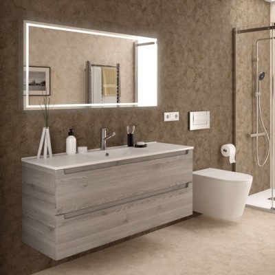 Movél MONTERREY 1200 2 gavetas metálicas PINHO BAÍA 1197 x 540 x 450 mm