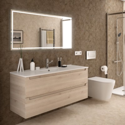 Movél MONTERREY 1200 2 gavetas metálicas NATURAL 1197 x 540 x 450 mm