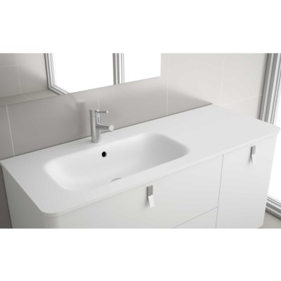 Lavatório UNIIQ 1205 coqueta à direita MINERALSOLID MATE 1205 x 15 x 460 mm