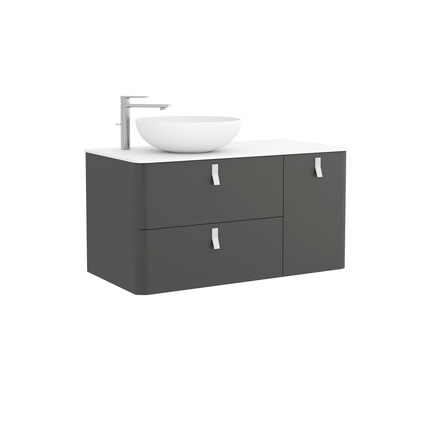 Movél UNIIQ 1200 direito CINZA ANTRACITE MATE 1194 x 540 x 450 mm 2