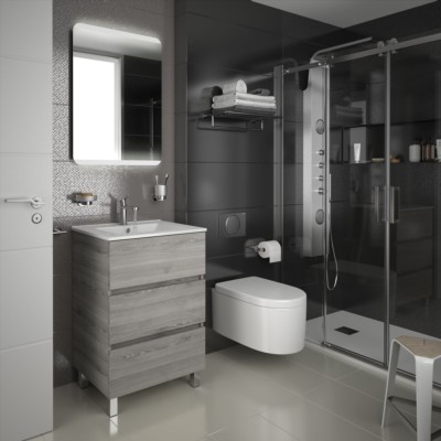 Movél FUSSION LINE 600 3 gavetas PINHO BAÍA 598 x 868 x 450 mm