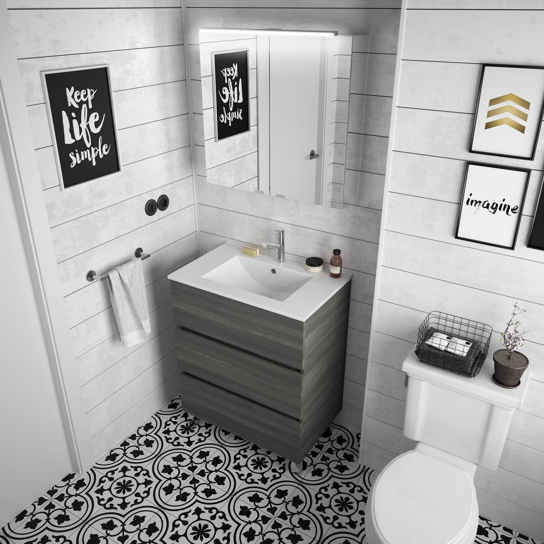 Movél FUSSION LINE 700 3 gavetas ALSACIA 697 x 868 x 450 mm