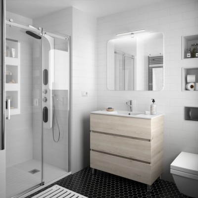 Movél FUSSION LINE 900 3 gavetas NATURAL 897 x 868 x 450 mm