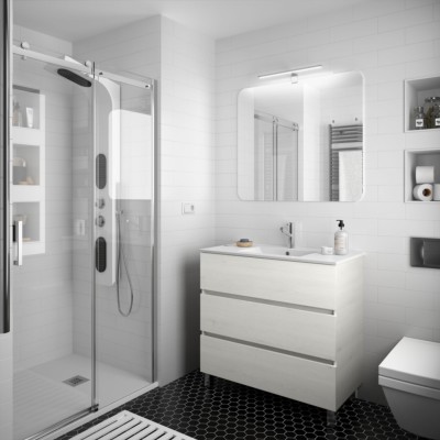 Movél FUSSION LINE 900 3 gavetas SBIANCATO 897 x 868 x 450 mm