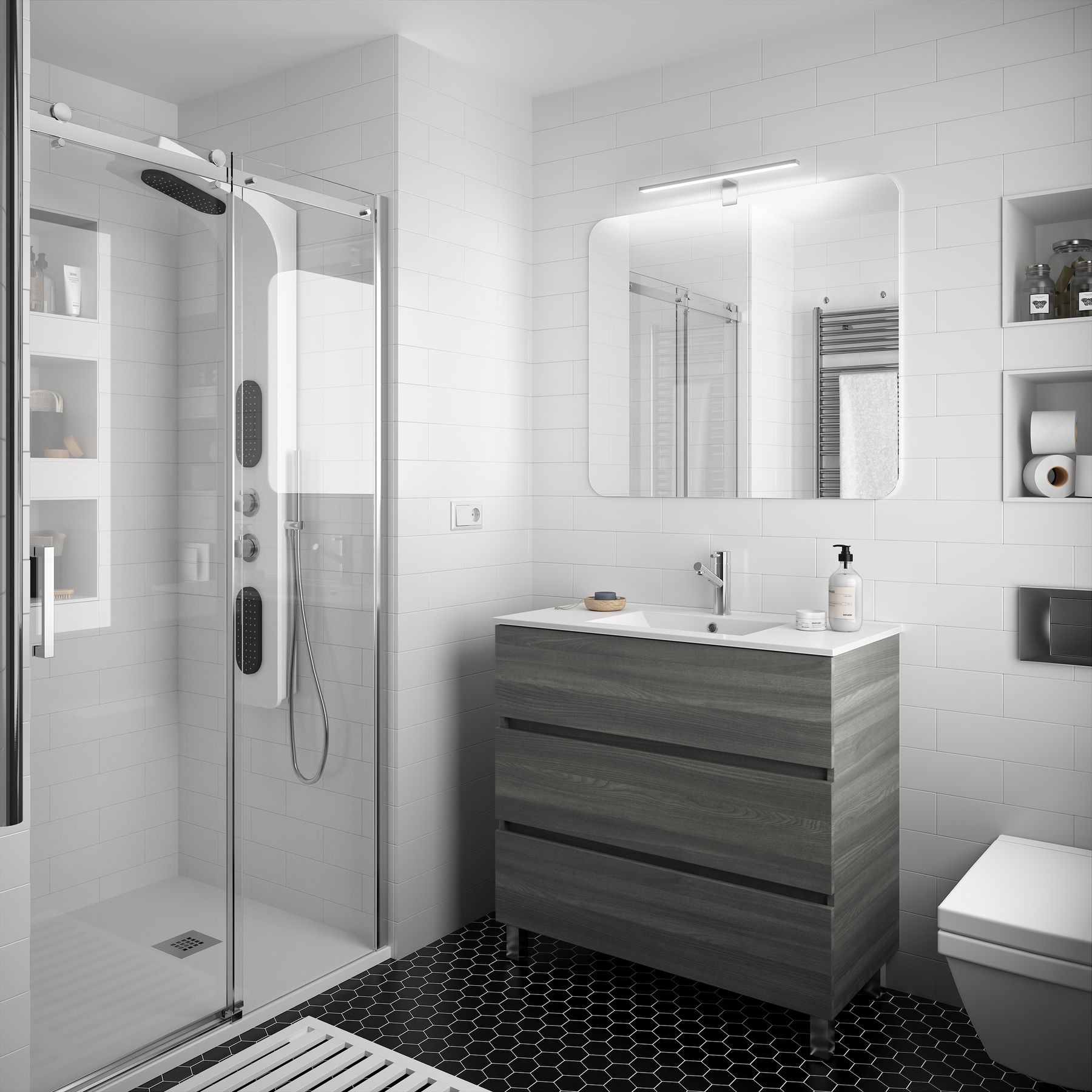 Movél FUSSION LINE 900 3 gavetas ALSACIA 897 x 868 x 450 mm