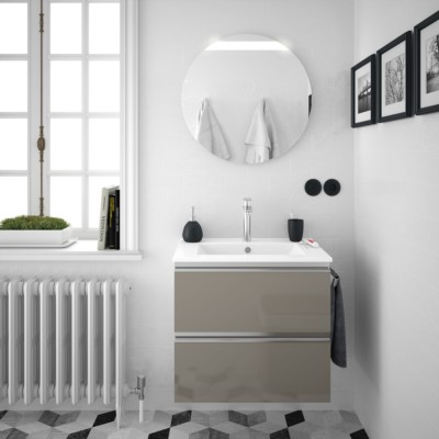 Movél SPIRIT 600 2 gavetas metálicas TAUPE BRILHO 598 x 540 x 450 mm