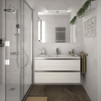 Movél SPIRIT 1000 2 gavetas metálicas SBIANCATO 997 x 540 x 450 mm