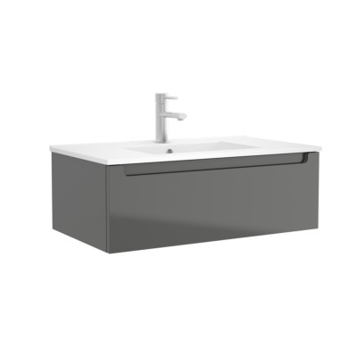 Movél MONTERREY 800 1 gaveta metálica CINZA ANTRACITE BRILHO 797 x 270 x 450 mm