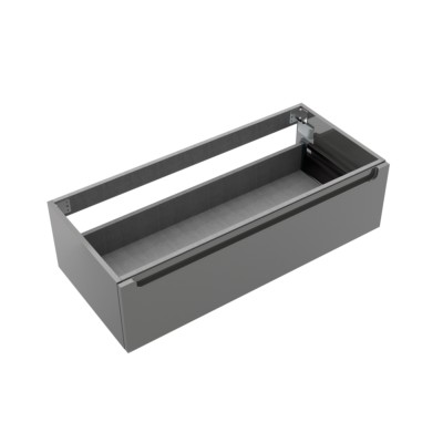 Coqueta MONTERREY 1000 1 gaveta metálica CINZA ANTRACITE BRILHO 997 x 270 x 450 mm