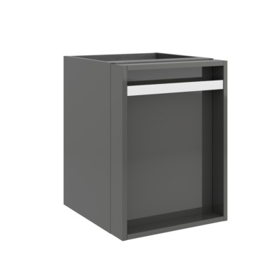 Coqueta ALLIANCE 400 toalheiro removível CINZA ANTRACITE BRILHO 400 x 540 x 450 mm