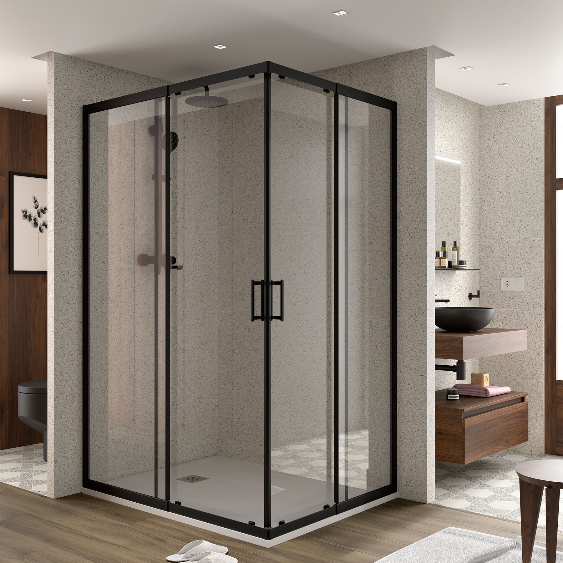 Clear II AC2 + AC2 FIXED/SLIDING DOORS 1/1