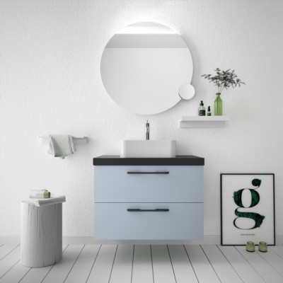 Movél FUSSION CHROME 800 2 gavetas BLUE FOG 797 x 540 x 450 mm