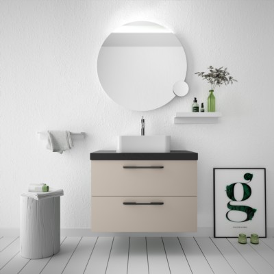 Movél FUSSION CHROME 800 2 gavetas MACCHIATTO 797 x 540 x 450 mm