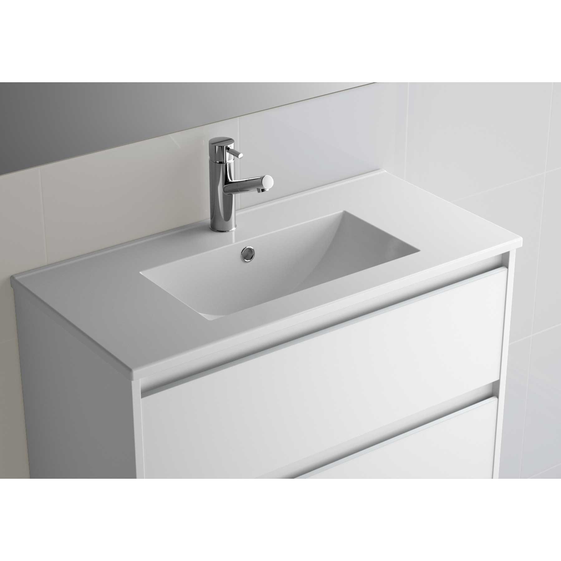Basin Depth 40 IBERIA 510 WHITE PORCELAIN 510 x 20 x 395 mm
