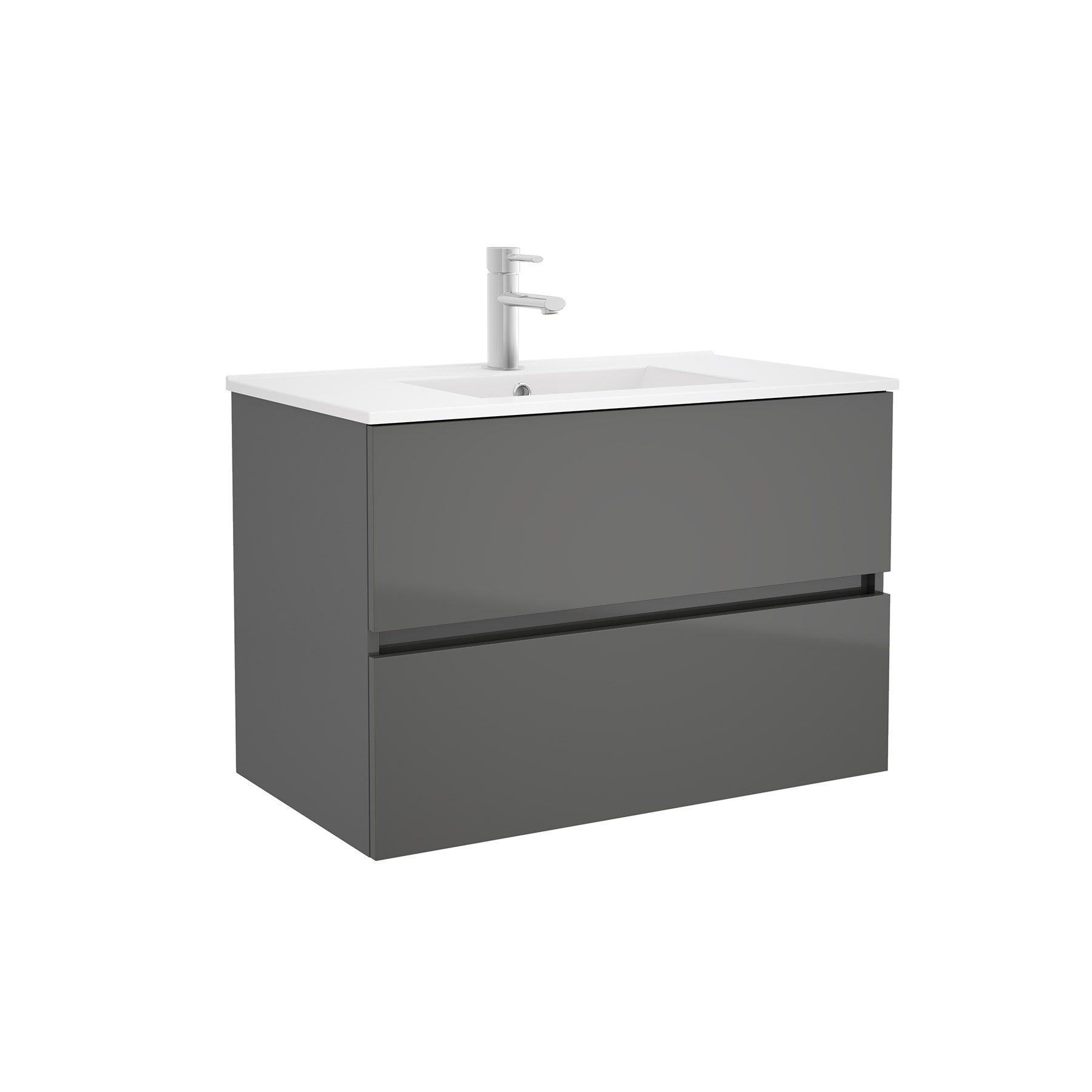 Movél FUSSION LINE 800 2 gavetas CINZA ANTRACITE BRILHO 797 x 540 x 450 mm 1