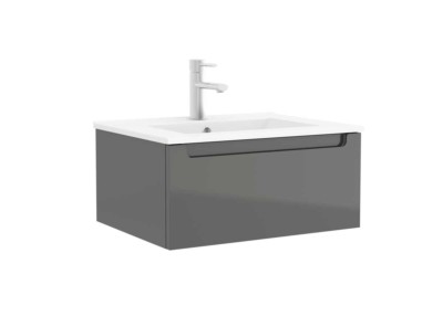 Movél MONTERREY 600 1 gaveta metálica CINZA ANTRACITE BRILHO 598 x 270 x 450 mm