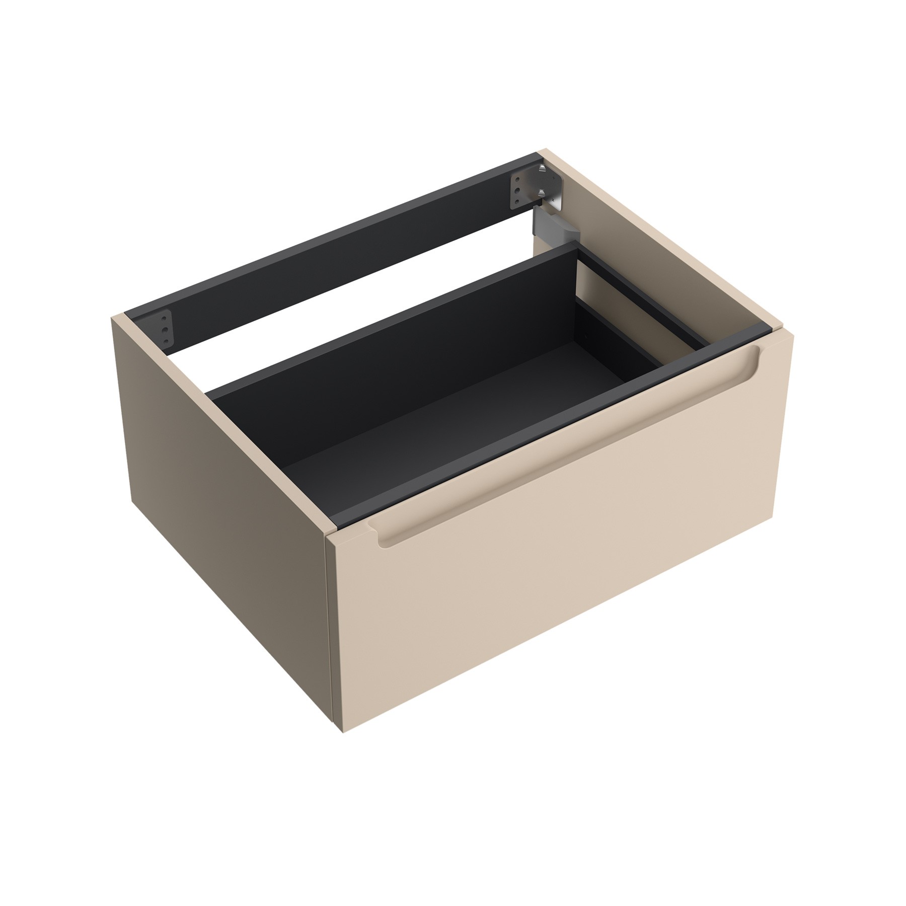 Storage unit MONTERREY 600 1 metallic drawer with soft close MACCHIATO ...
