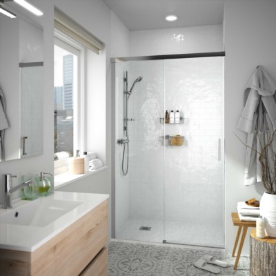 Duschabtrennung Copenhague Vorderfront Mit 1t Und 1f Brilho Transparente 1720 1760 X 1950 Mm