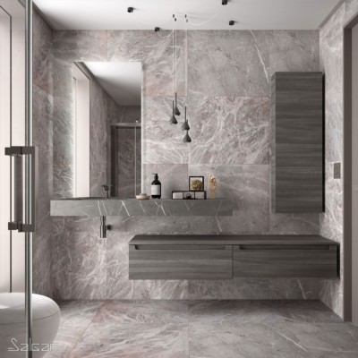 Tampo COMPAKT 51 PIEDRA GRIS de 700 até 800 mm, com 1 poça grande integrada 700 - 800 x 510 x 120 mm