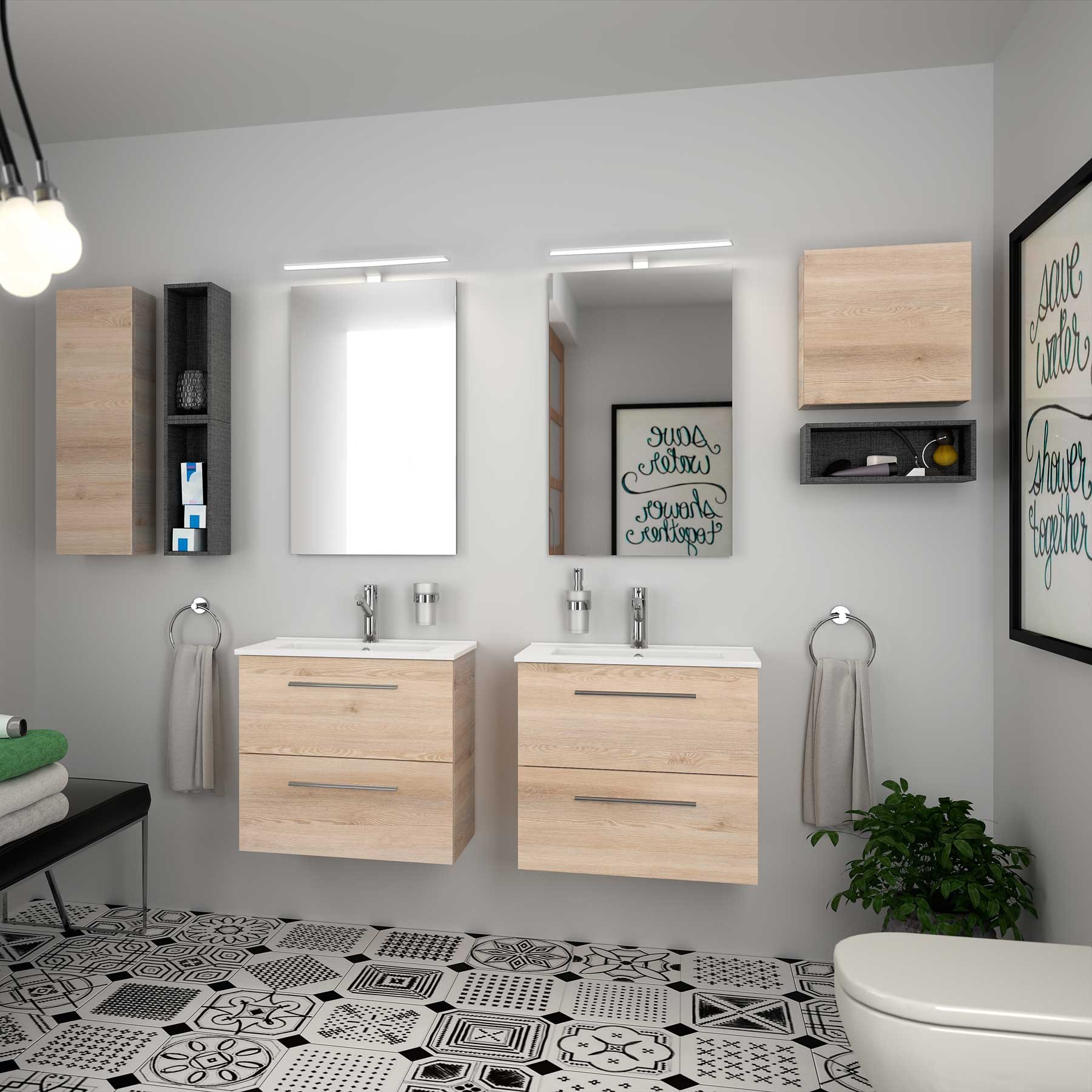 Vasque S35 610 EN PORCELAINE BLANCHE 610 x 20 x 360 mm 2