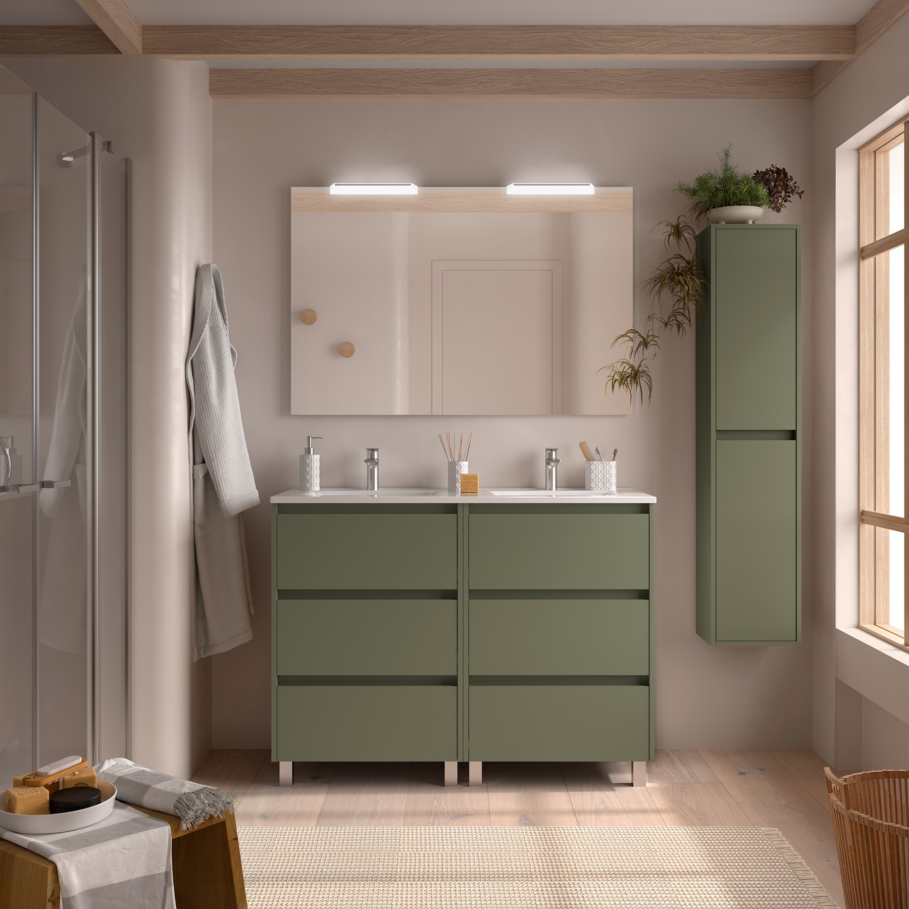 Salle de bain classique sur mesure - Armoires AD