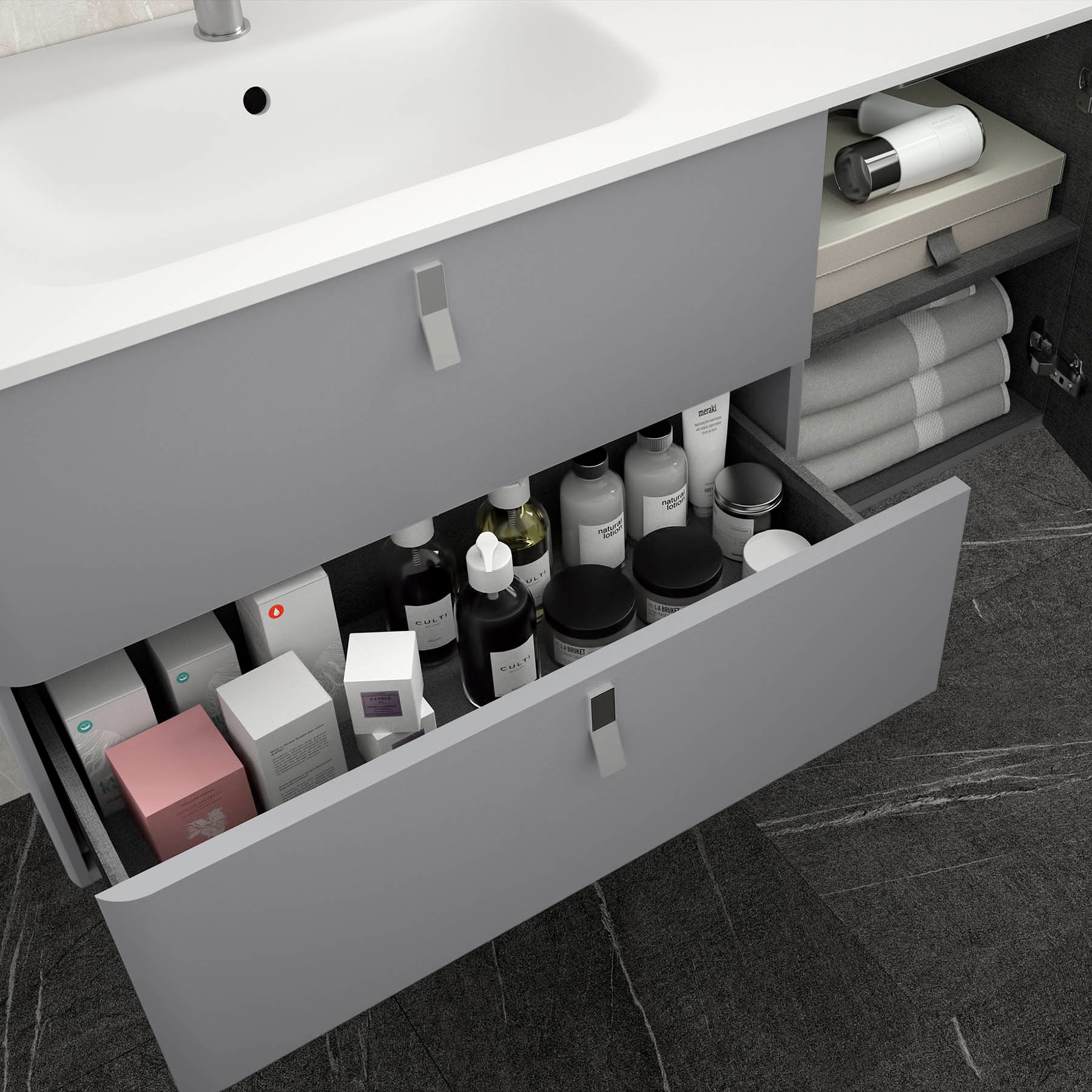 Movél UNIIQ 1200 direito HUMO 1194 x 540 x 450 mm 4