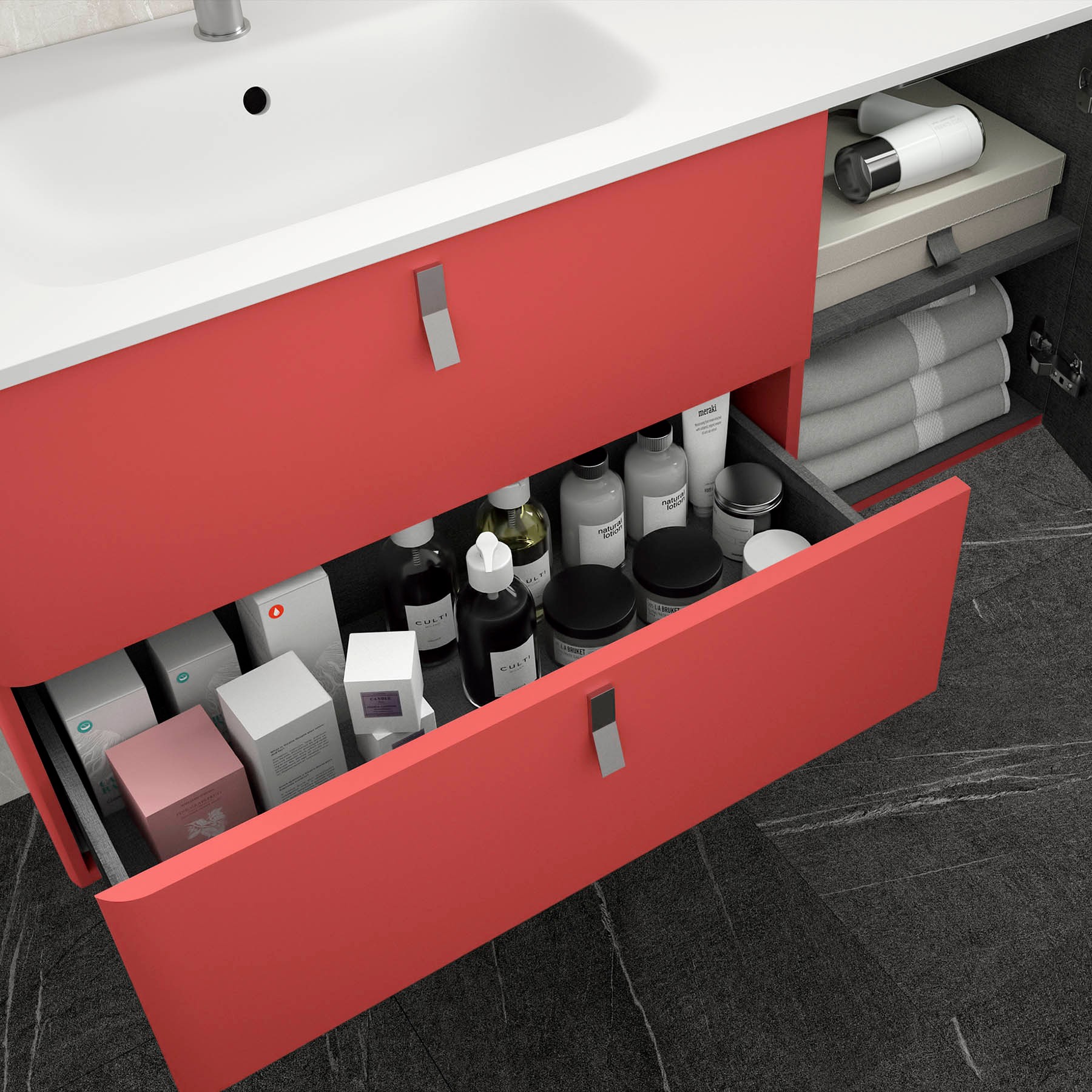 Movél UNIIQ 1200 direito ROJO 1194 x 540 x 450 mm 4