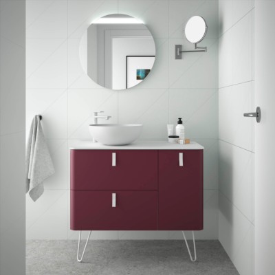 Mueble de baño UNIIQ 1200 derecha GRANATE 1194 x 540 x 450 mm