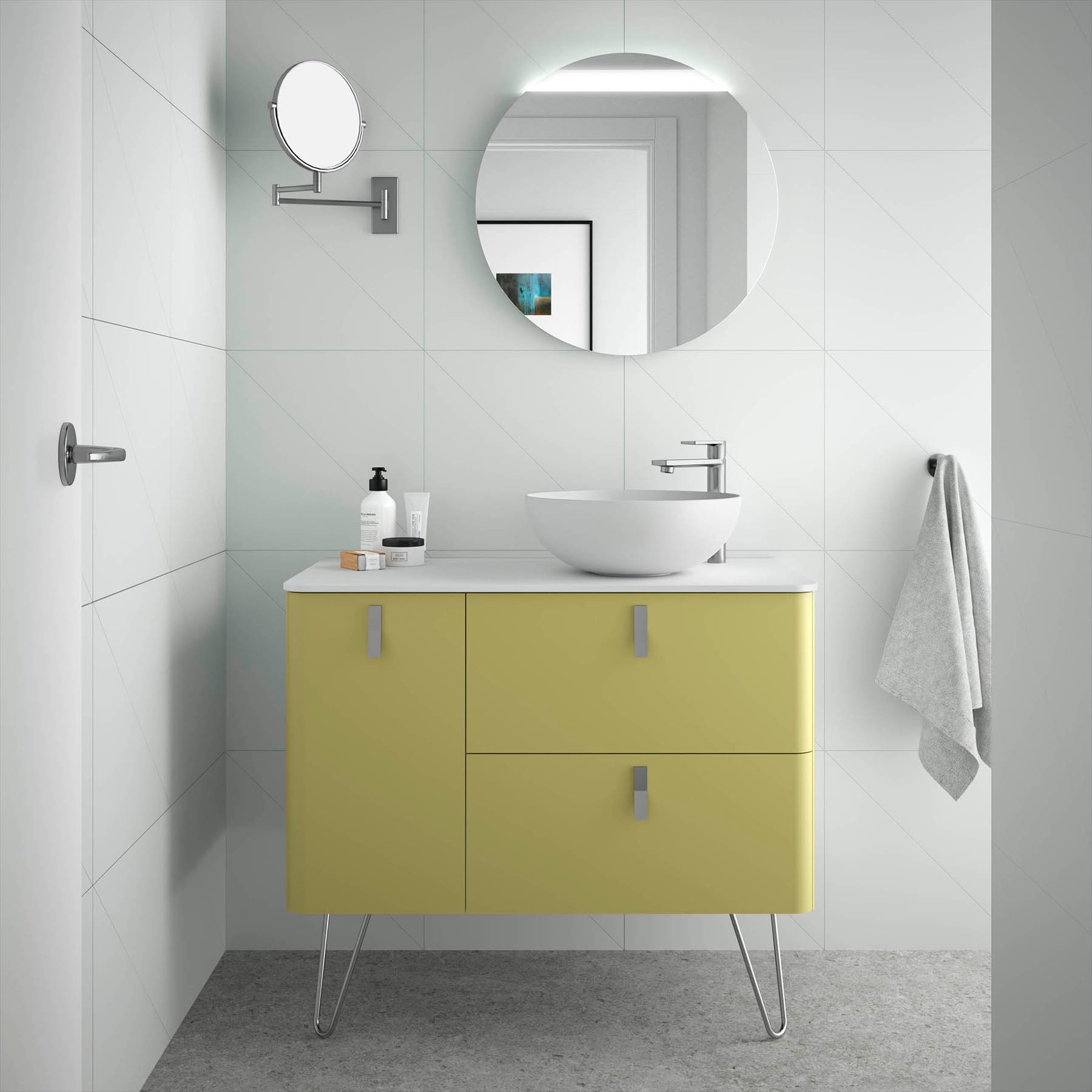 Movél UNIIQ 1200 esquerdo SALVIA 1194 x 540 x 450 mm