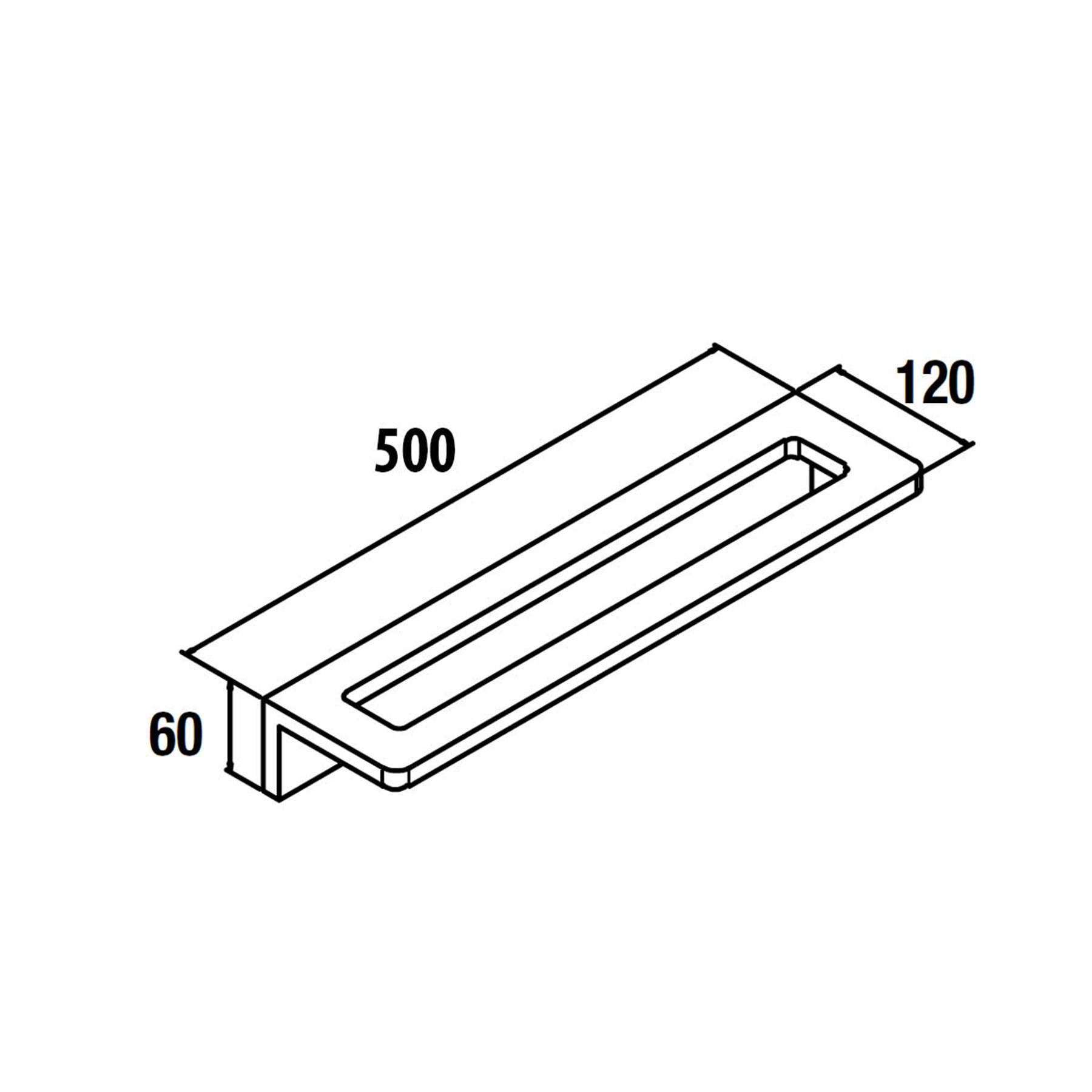 Repisa Toallero 500 SOLID SURFACE 500 X 60 X 120 Mm repisa-toallero-500-solid-surface-500-x-60-x-120-mm