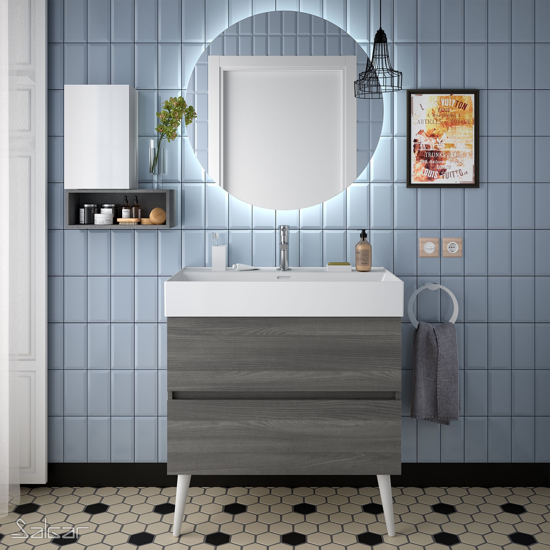 Vanity Unit Fussion Line 800 2 Drawers Alsacia 797 X 540 X 450 Mm