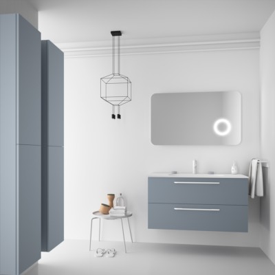 Movél FUSSION CHROME 1000 2 gavetas BLUE FOG 997 x 540 x 450 mm